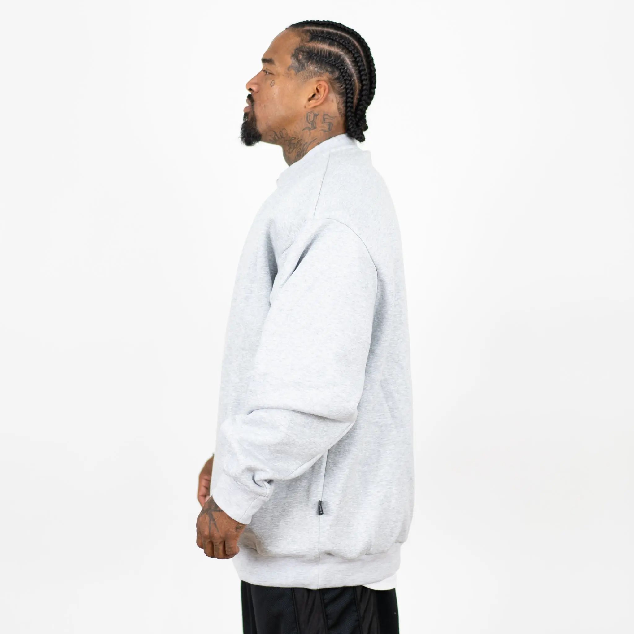 Men's 13oz Heavyweight Fleece Crewneck Sweatshirt – Relaxed Oversized Long Sleeve