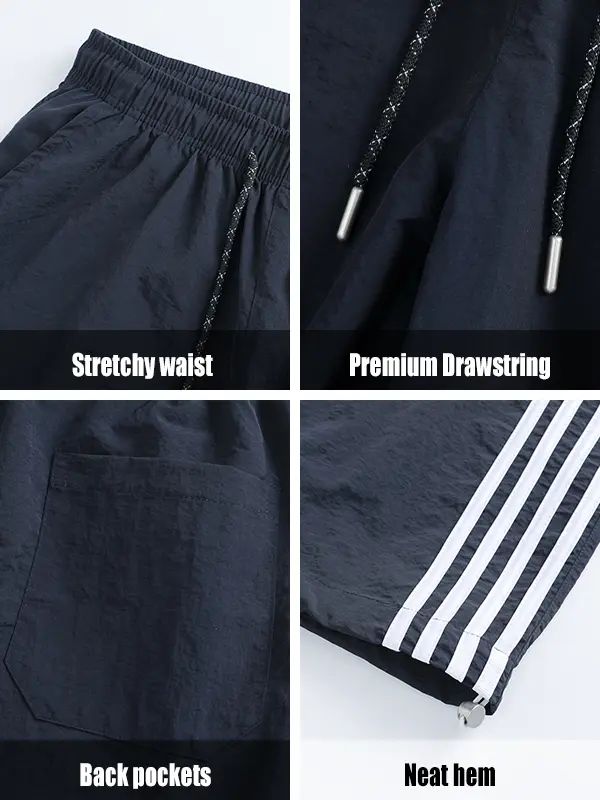 Unisex Loose-Fit Wide-Leg Track Pants