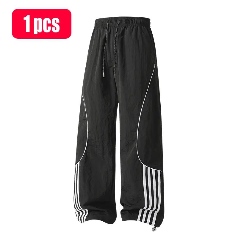 Unisex Loose-Fit Wide-Leg Track Pants