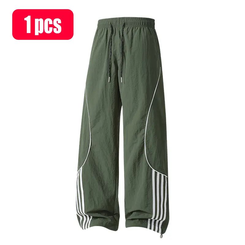 Unisex Loose-Fit Wide-Leg Track Pants