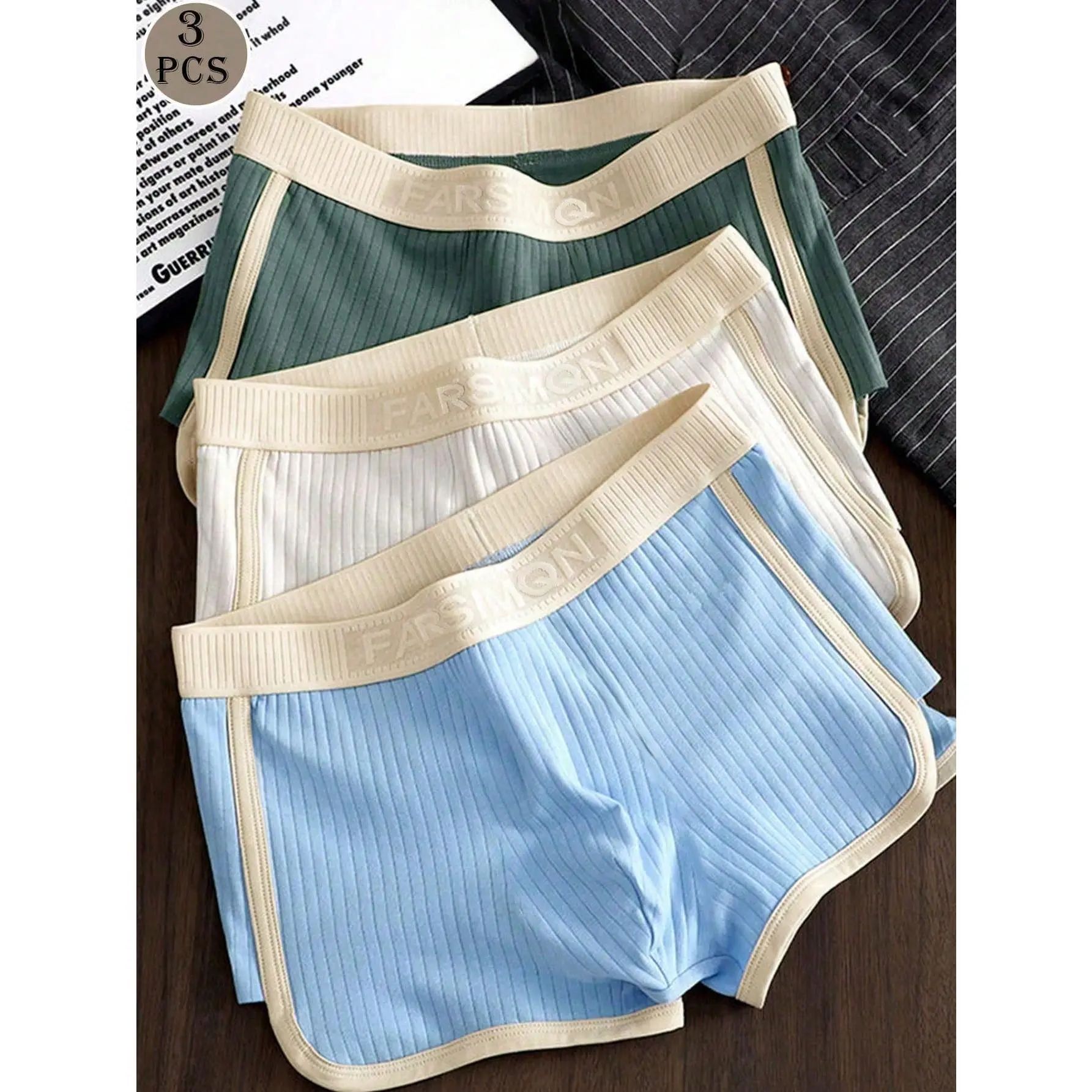 Men's Ultra-Soft 3-Pack Boxer Briefs – Breathable Contour Pouch Underwear