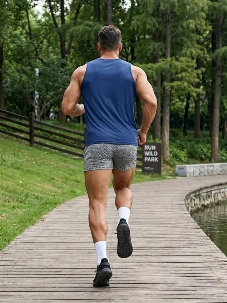 Men's 3-Inch Athletic Bodybuilding Shorts - Quick-Dry Stretch Activewear with Side Slit