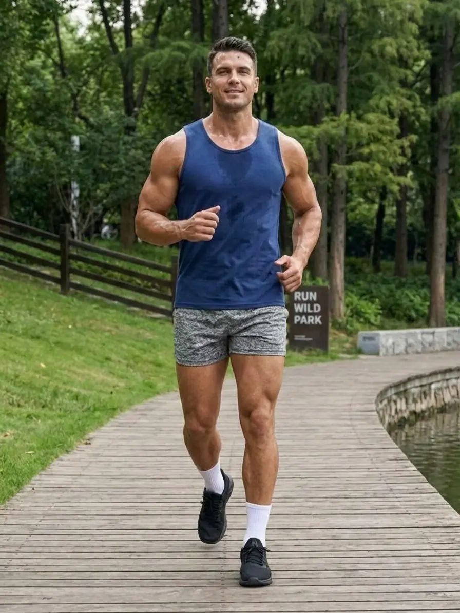 Men's 3-Inch Athletic Bodybuilding Shorts - Quick-Dry Stretch Activewear with Side Slit