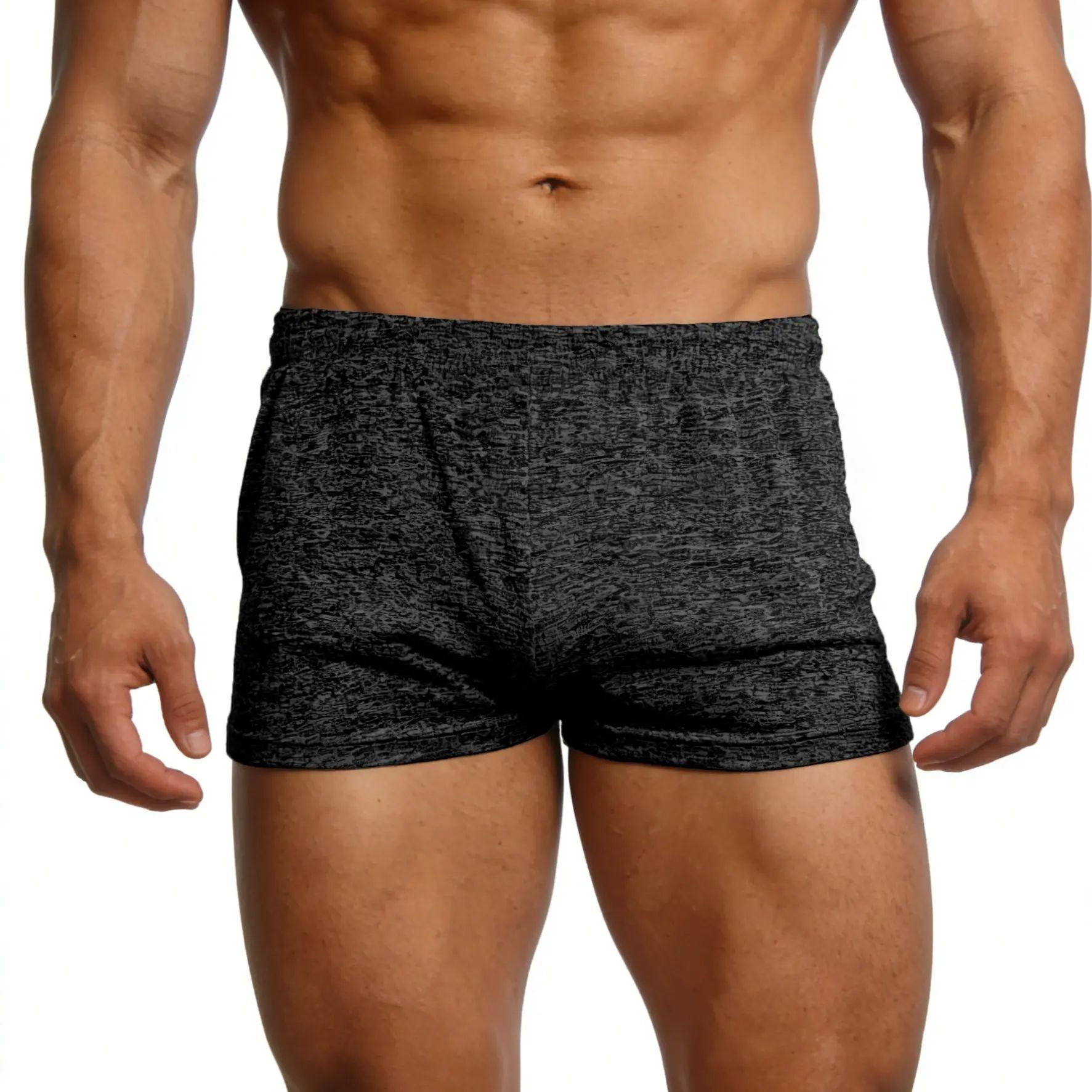 Men's 3-Inch Athletic Bodybuilding Shorts - Quick-Dry Stretch Activewear with Side Slit