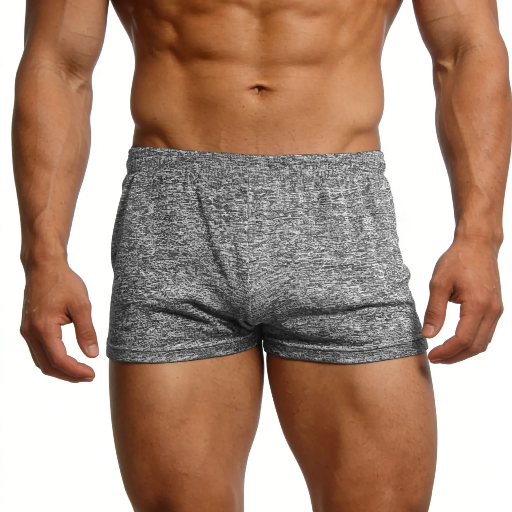 Men's 3-Inch Athletic Bodybuilding Shorts - Quick-Dry Stretch Activewear with Side Slit