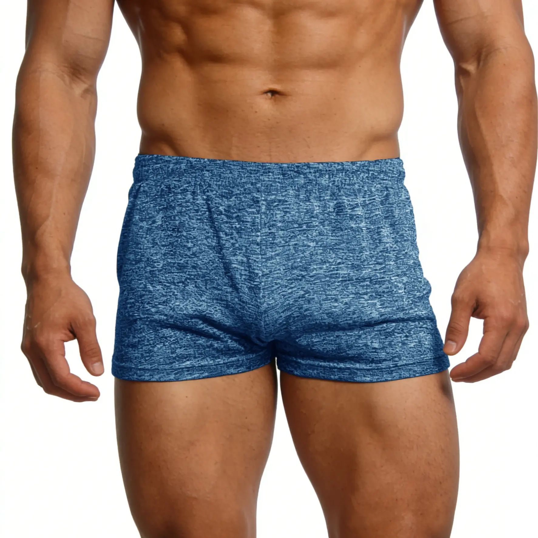 Men's 3-Inch Athletic Bodybuilding Shorts - Quick-Dry Stretch Activewear with Side Slit