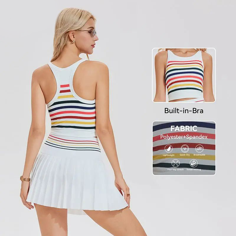 Two Piece Tennis Skirt Set Golf Outfits for Women