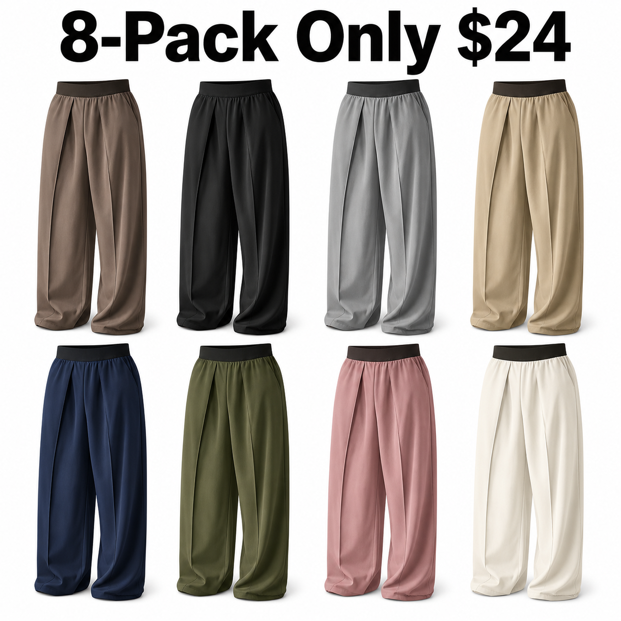 Loose Wide Leg Pants - Comfortable & Stylish High-Waisted Design for Everyday Wear