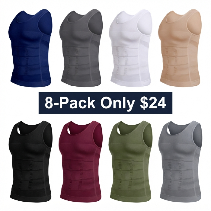 ✨LAST DAY SALE 90% OFF💕Men Shaping Vest,Men Sleeveless Shirt Shapewear