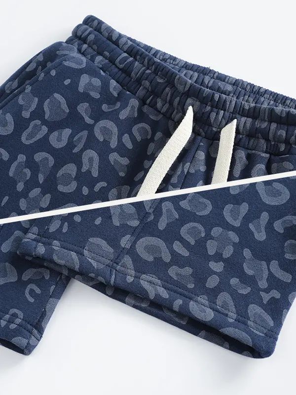 Men's Leopard Print Wide Leg Sweatpants
