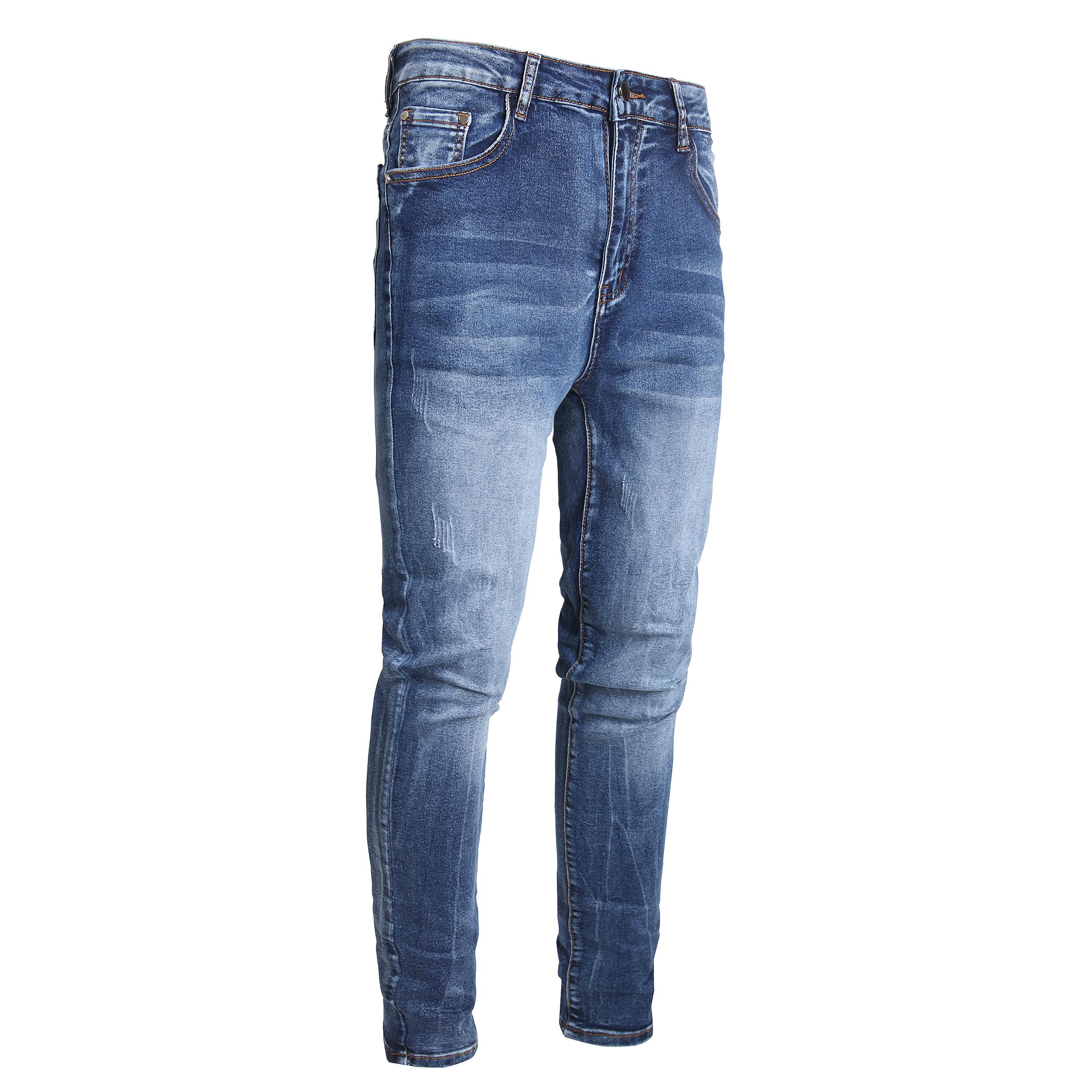 JUNBAOSS Menswear Men's Stretchy Skinny Denim Jeans - Elastized Comfort Waist, Distressed Ripped, Slim Tapered Leg, Full-Length Cotton Pants with Zipper, Classic Personalized Design, Hipster, Stylish