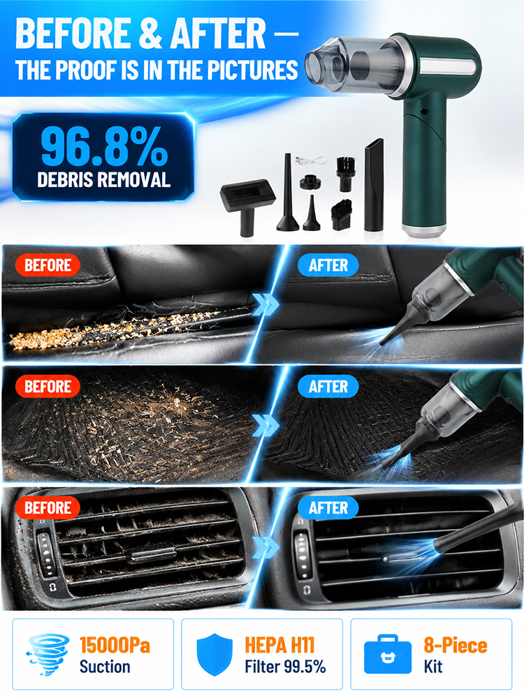 [8-piece set] Multifunctional  high-suction vacuum cleaner