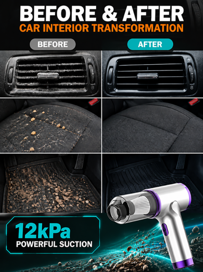 [The Solution for Hard-to-Reach Dust Spots in Your Car] Wireless Charging Car Vacuum Cleaner