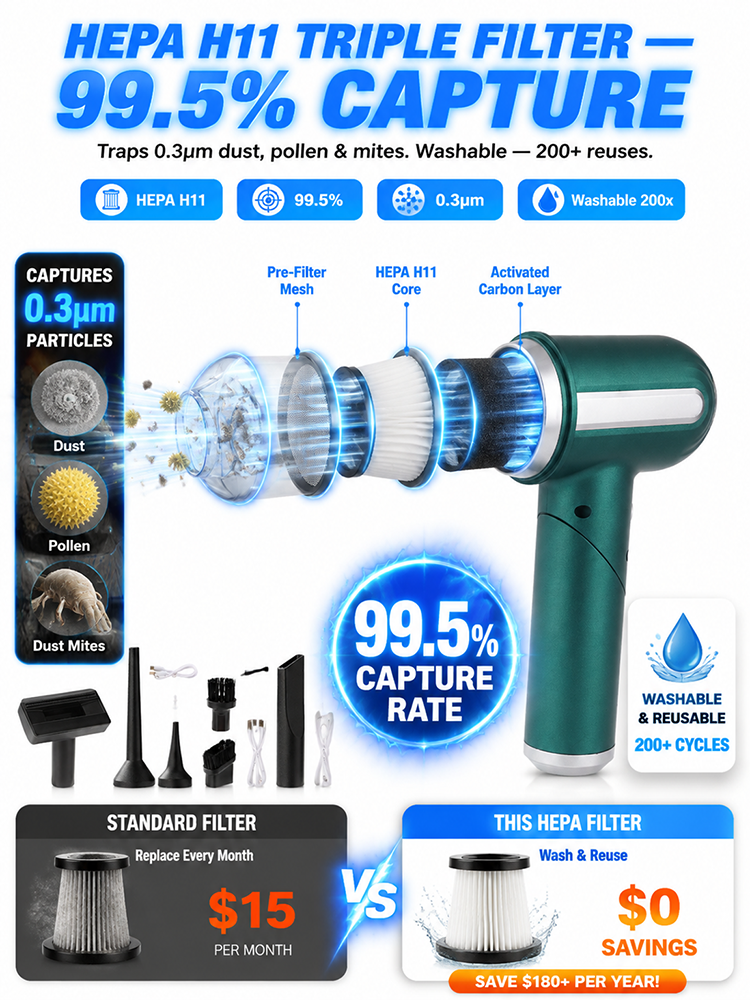 [8-piece set] Multifunctional  high-suction vacuum cleaner