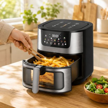 Deluxe 15L Smart Air Fryer, Oil-Free Commercial Appliance with LCD Screen