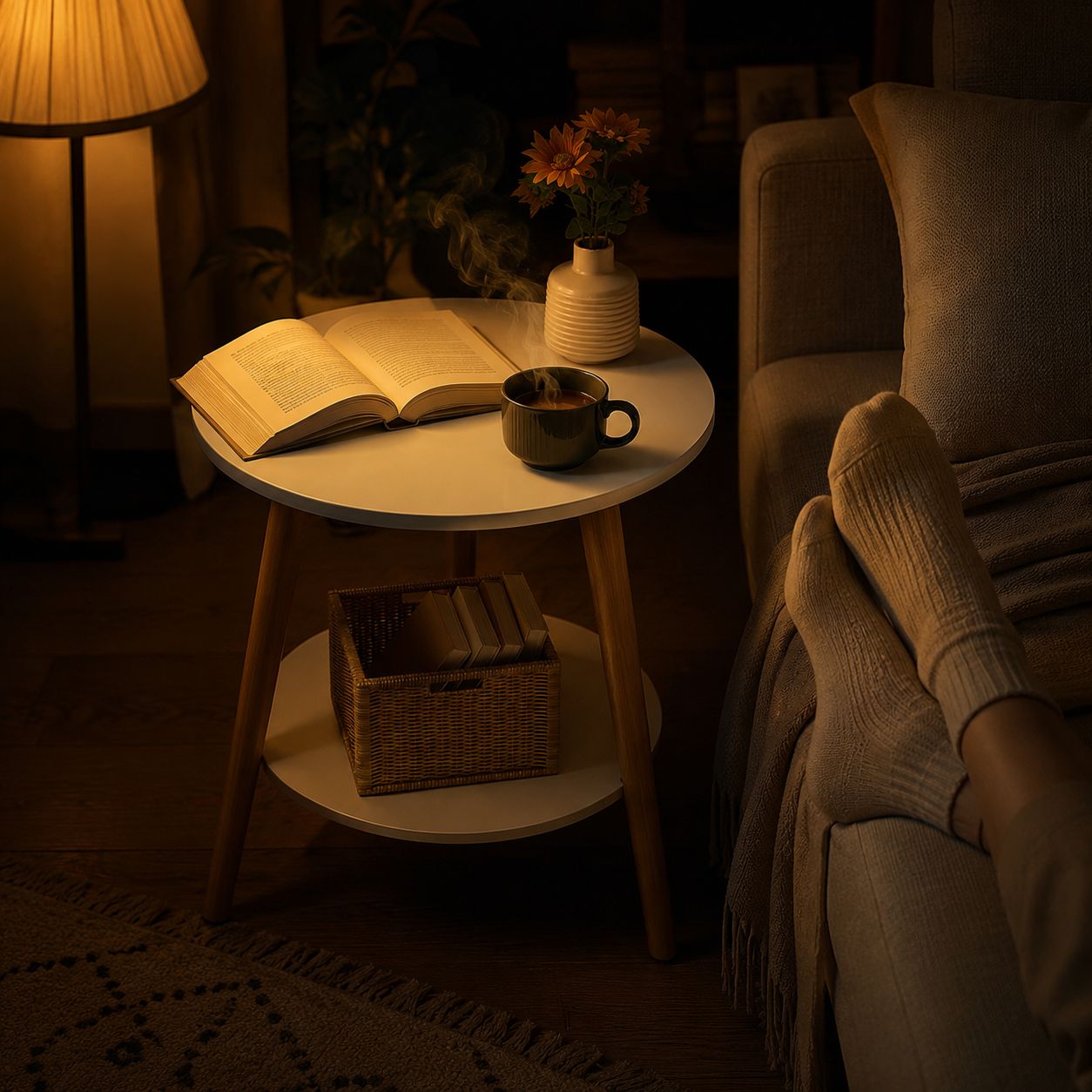 Contemporary bedside table for organized bedrooms