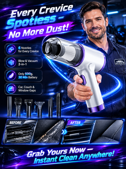 [The Solution for Hard-to-Reach Dust Spots in Your Car] Wireless Charging Car Vacuum Cleaner