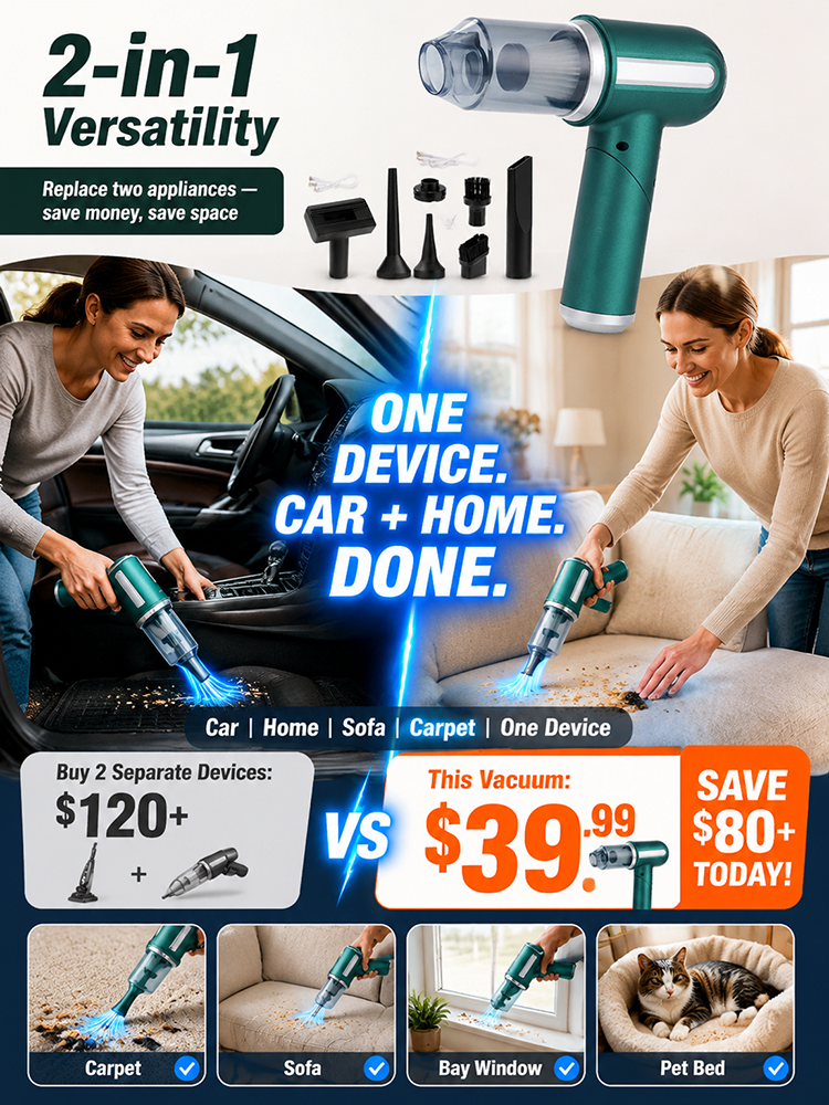 [8-piece set] Multifunctional  high-suction vacuum cleaner