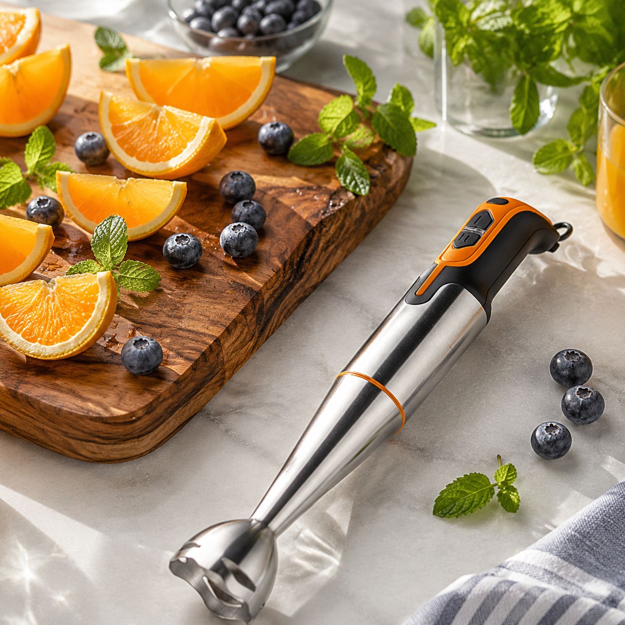 Mixer with detachable accessories for various uses