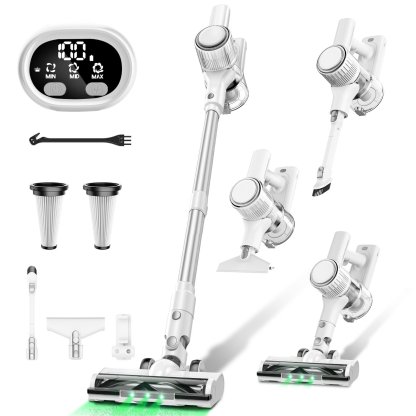 2200mAh Powerful Suction 8-in-1 Cordless Design, Ultra-fine Filter, Suitable for Home & Car