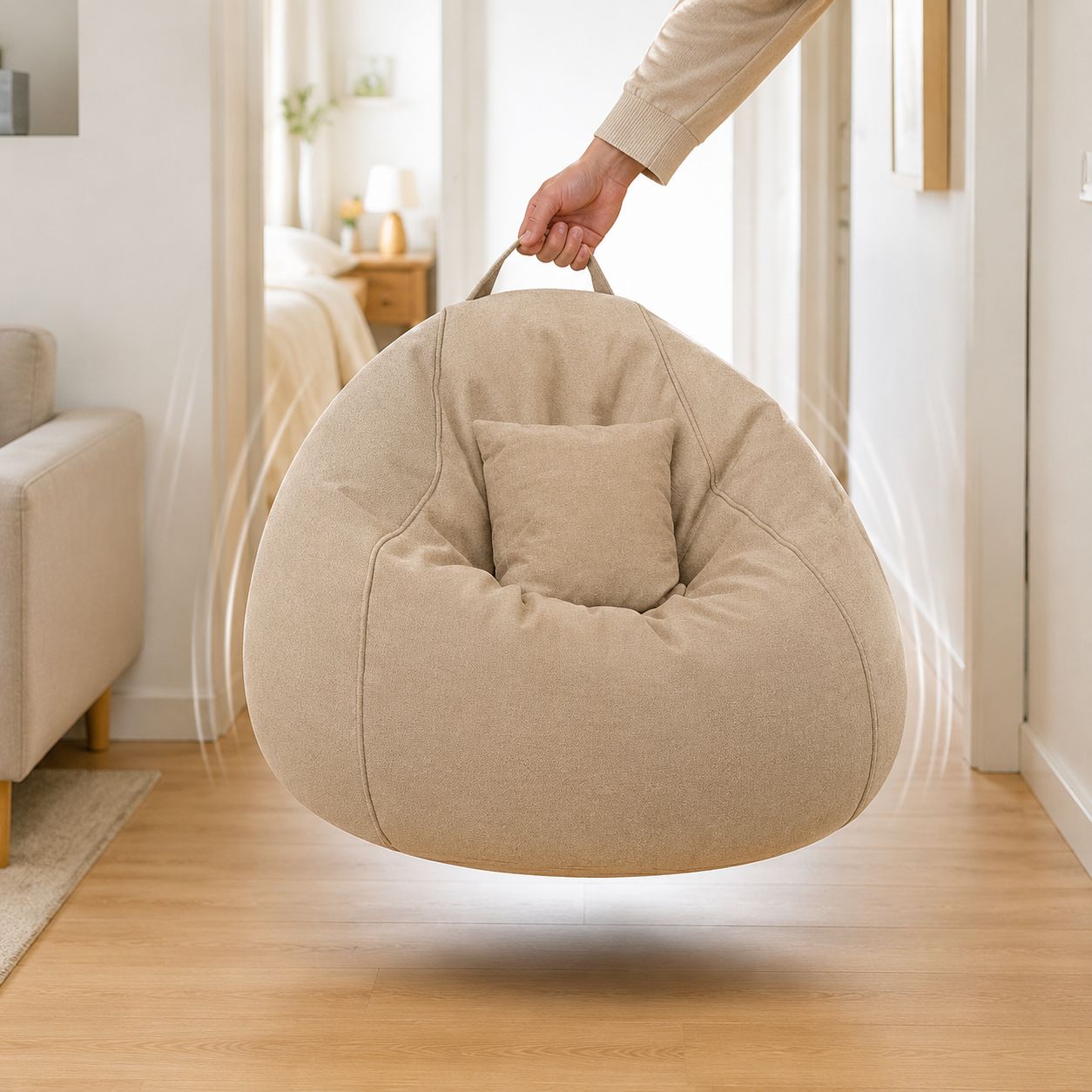 Comfortable bean bag sofa for indoor and outdoor use