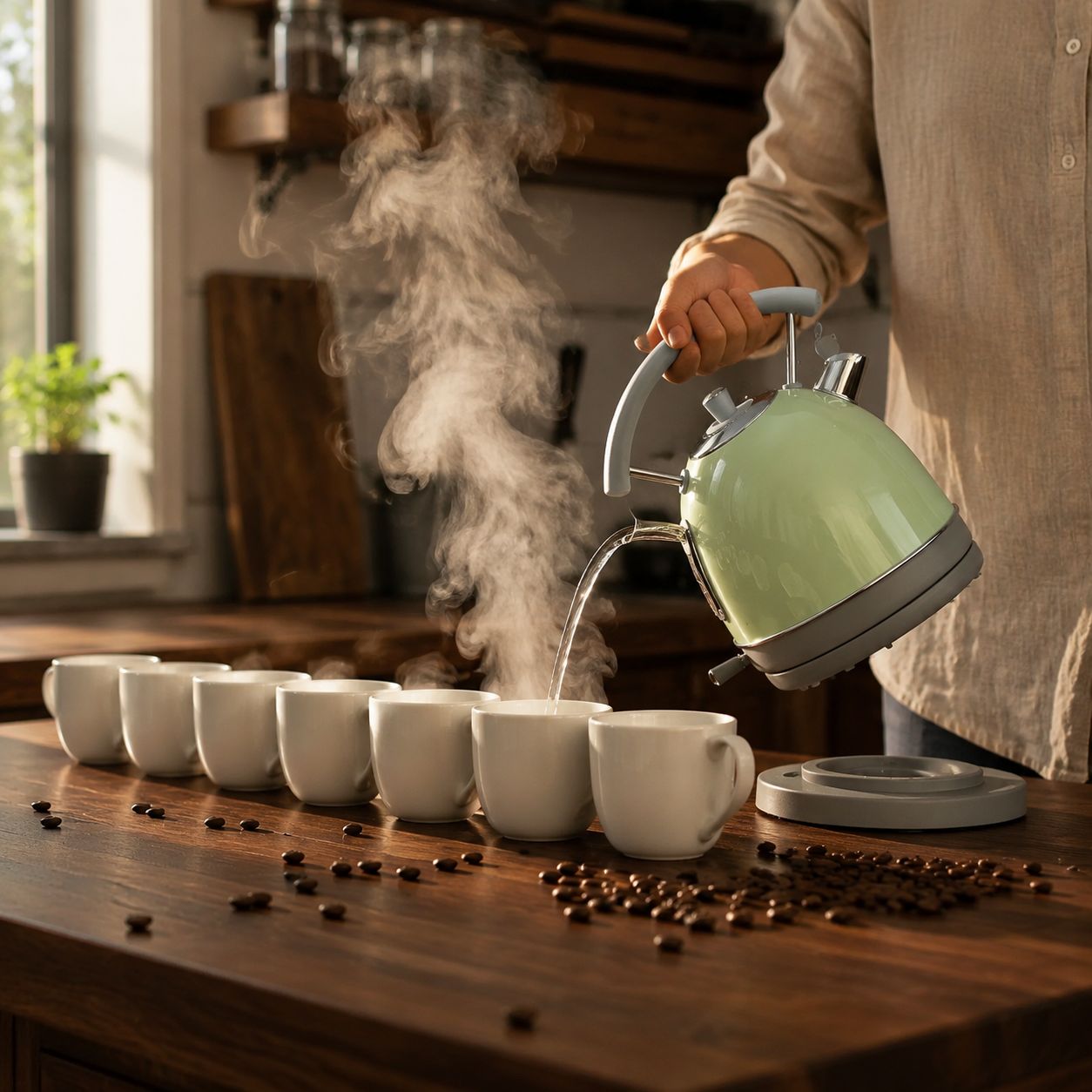 High-capacity 1.8L blender with sturdy glass jar