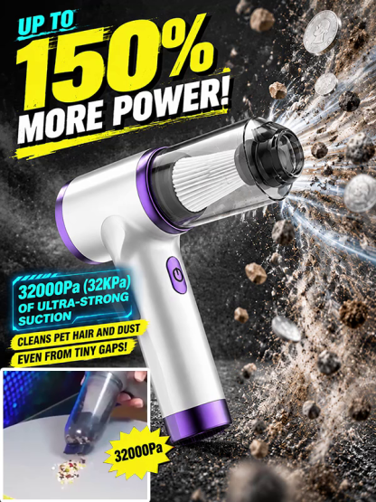 [The Solution for Hard-to-Reach Dust Spots in Your Car] Wireless Charging Car Vacuum Cleaner