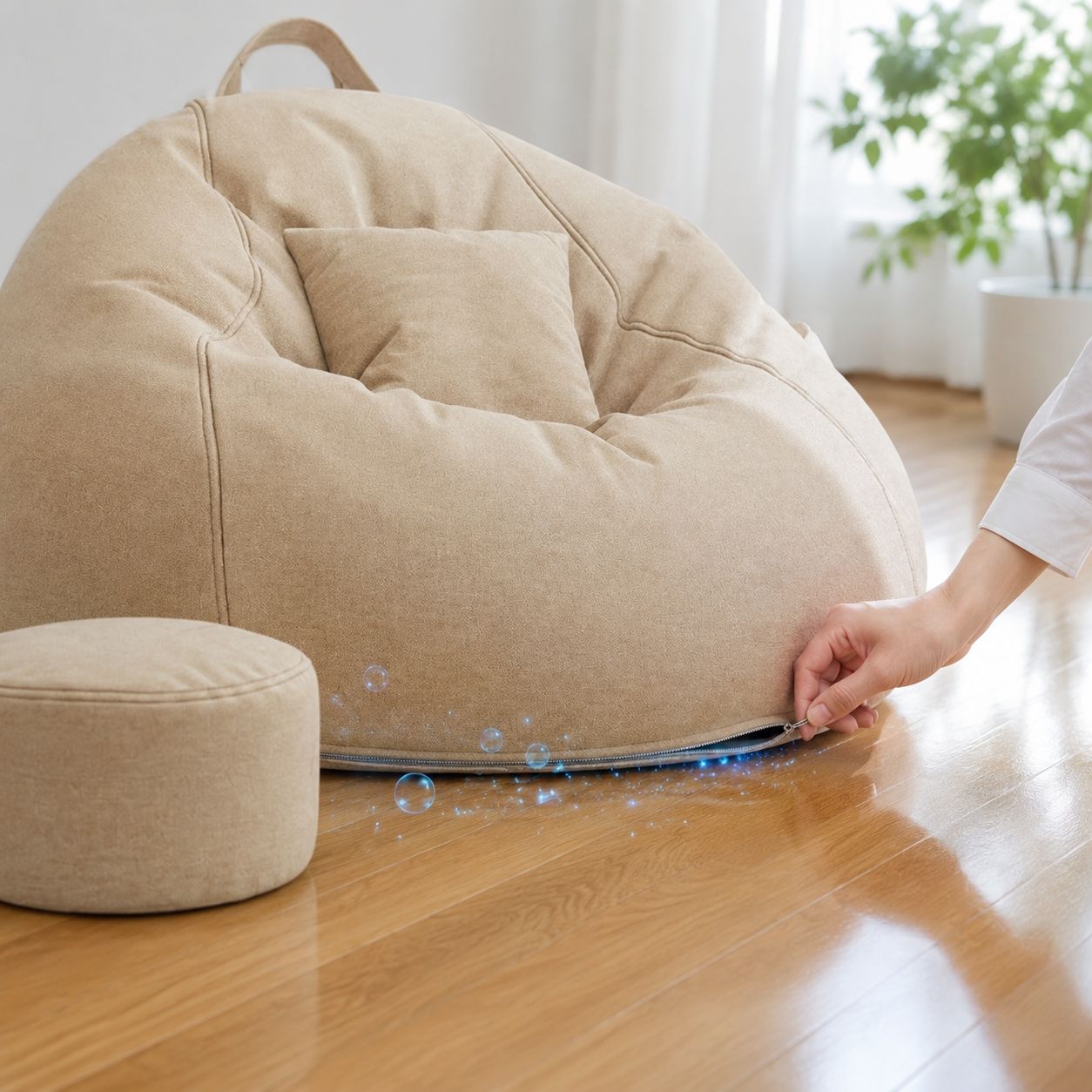 Balcony leisure lazy chair, bean bag sofa, can lie down and sleep