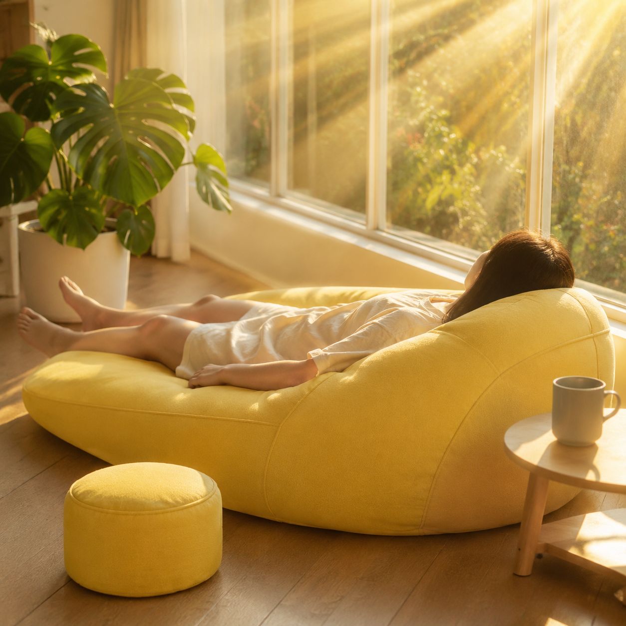 Bean bag sofa perfect for lounging and sleeping