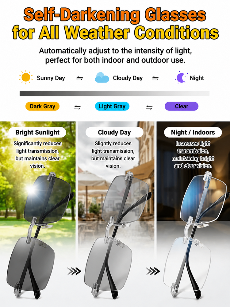 Photochromic Blue Light-Blocking Reading Glasses