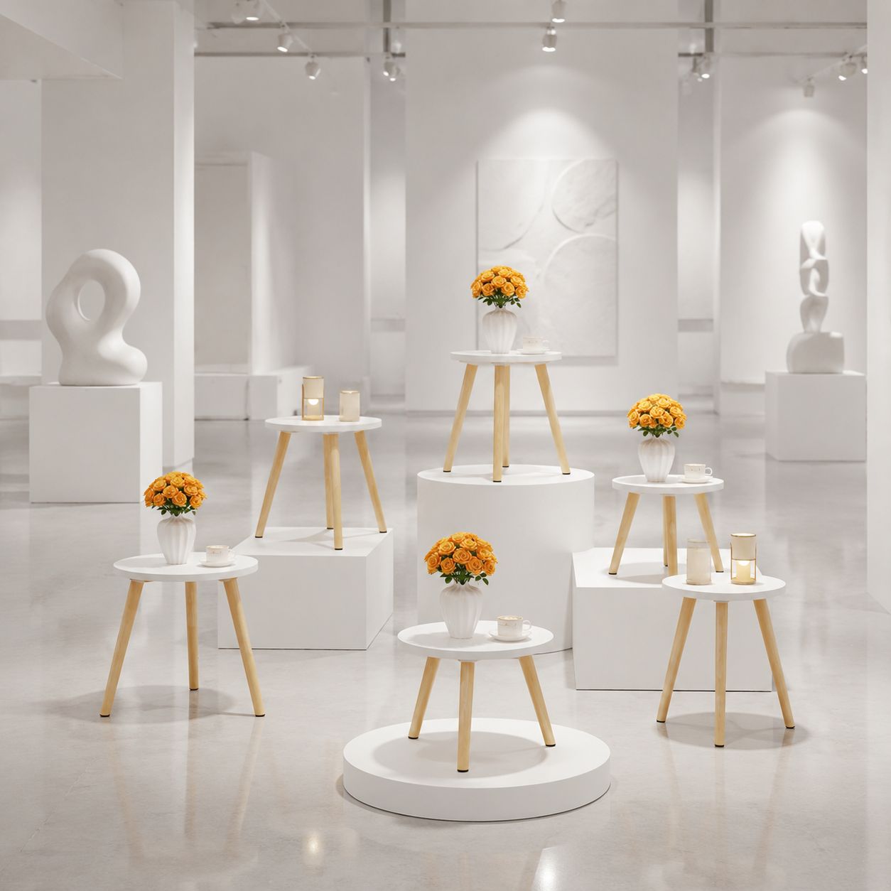 Practical and decorative round side table for any space