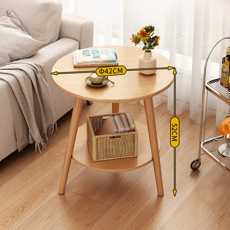Bedroom Bedside Table Small Storage Cabinet with Solid Wood Legs