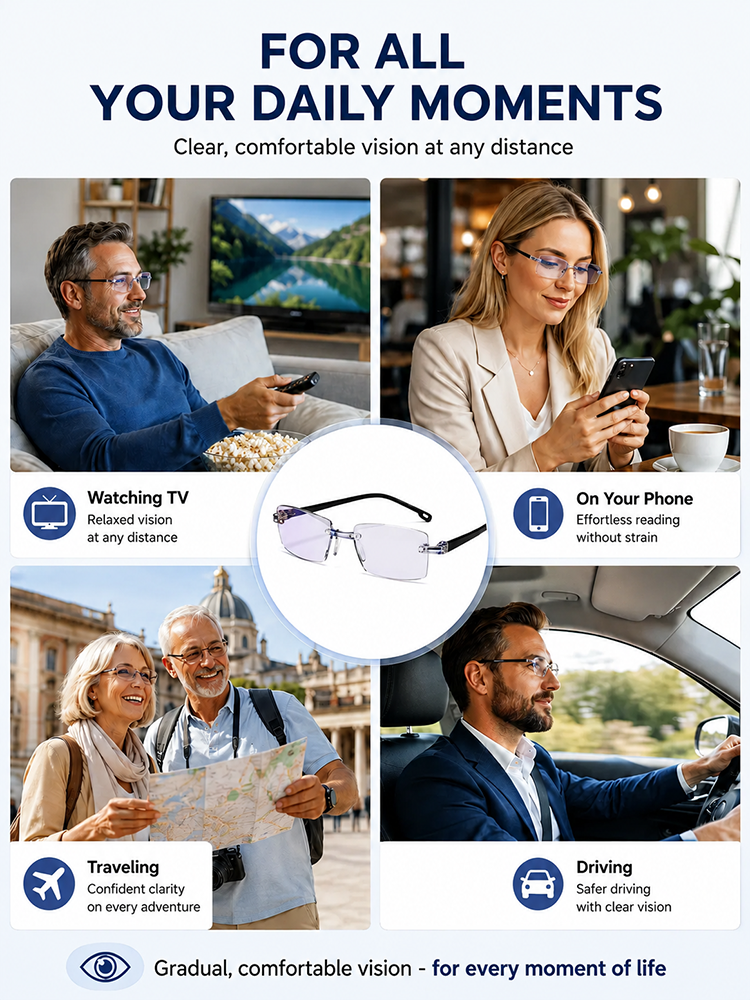 Photochromic Blue Light-Blocking Reading Glasses