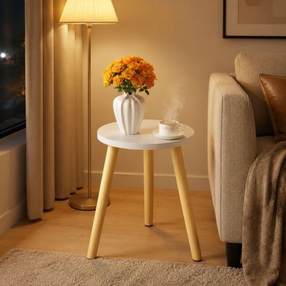 Multi-functional Home Decoration Balcony Small Round Table Sofa Side Table