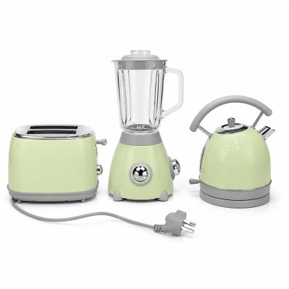 1.8L Electric Breakfast Blender Set with 1.5L Glass Jar and 2-Slice Smart Toaster