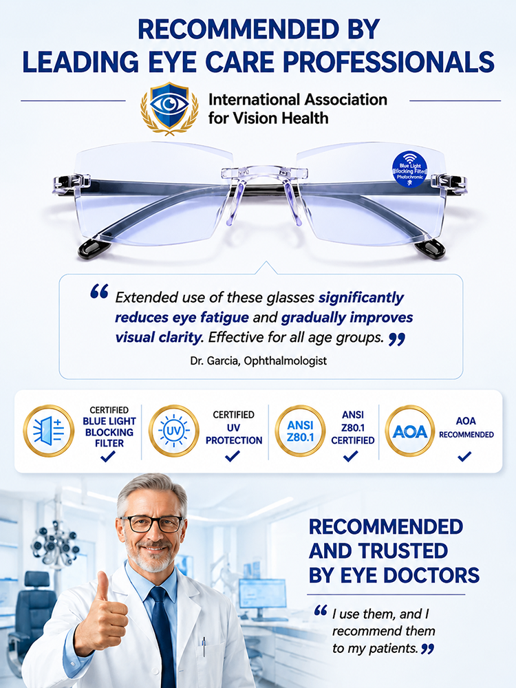 Photochromic Blue Light-Blocking Reading Glasses
