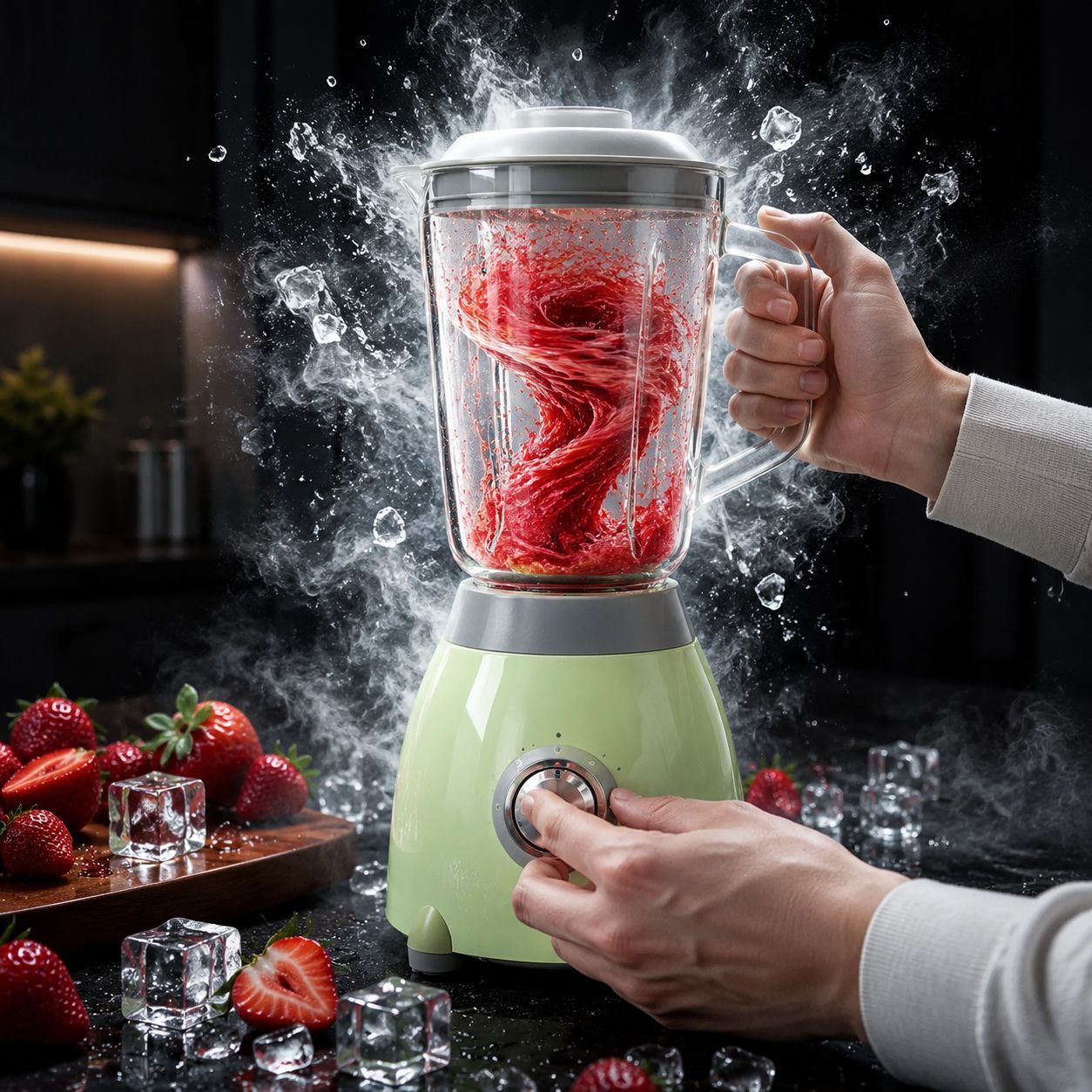 1.8L Electric Breakfast Blender Set with 1.5L Glass Jar and 2-Slice Smart Toaster