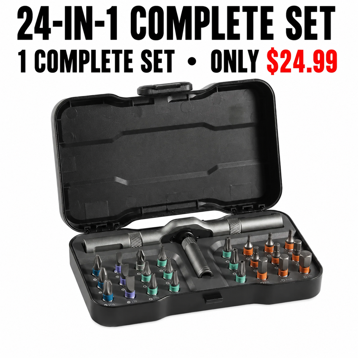 24-in-1 Complete Set - 1 Complete Tool Kit - Only $24.99
