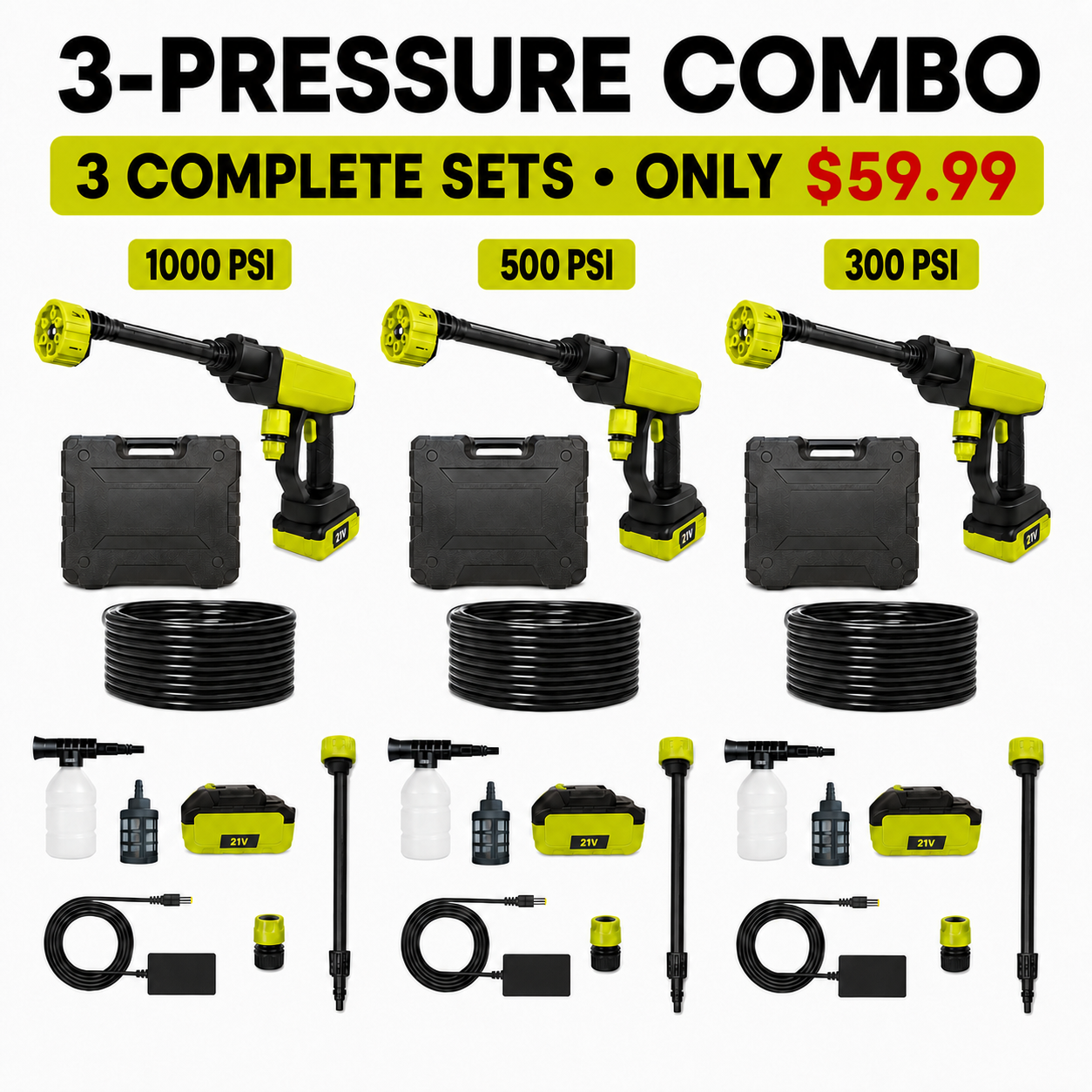 3-Pressure Combo - 3 Complete Sets - Only $59.99