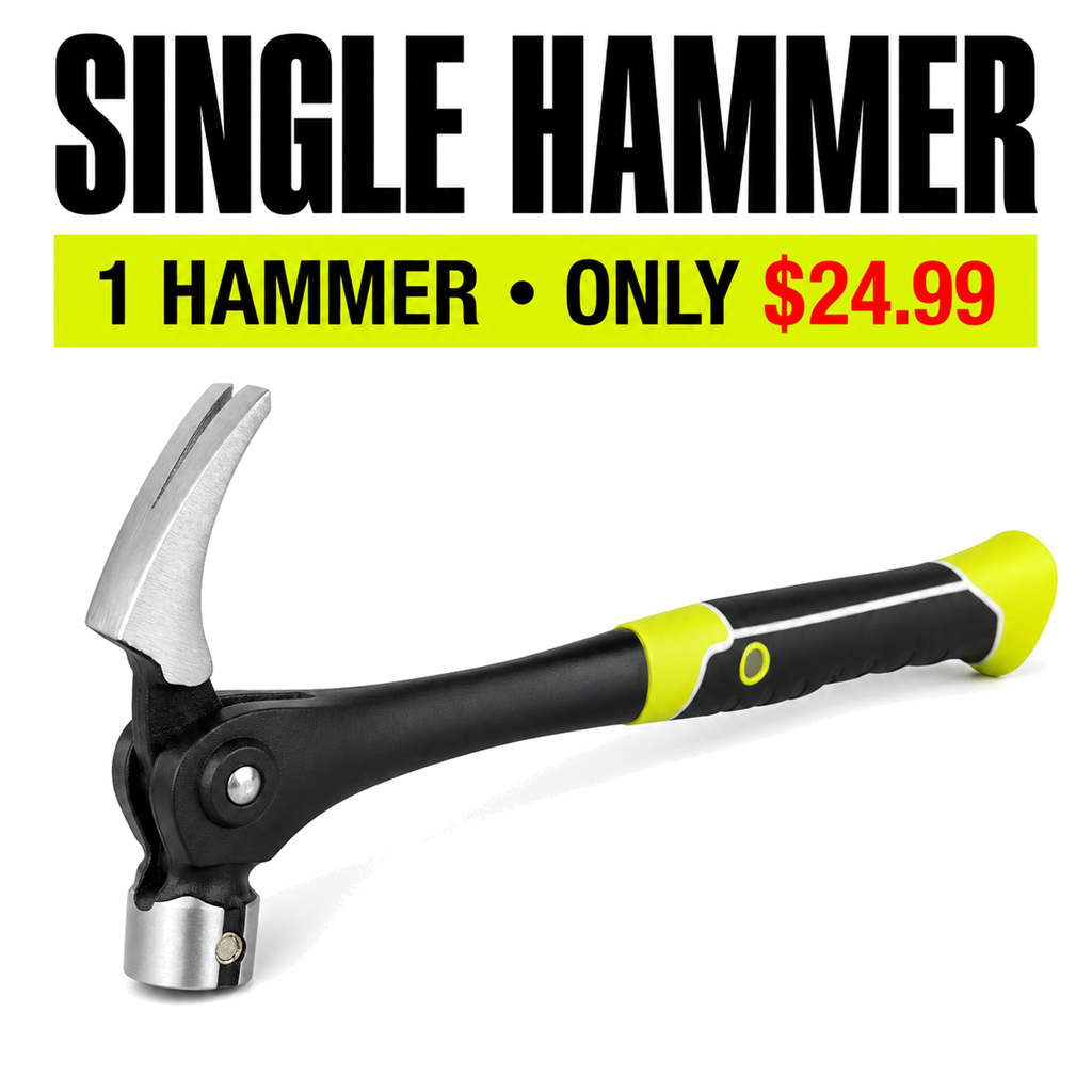 Single Hammer - 1 Adjustable Nail Puller Hammer - Only $24.99