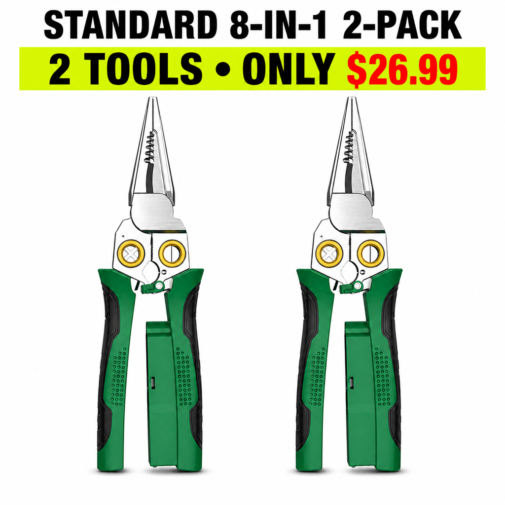 Standard 8-in-1 2-Pack - 2 Wire Stripping Pliers - Only $26.99