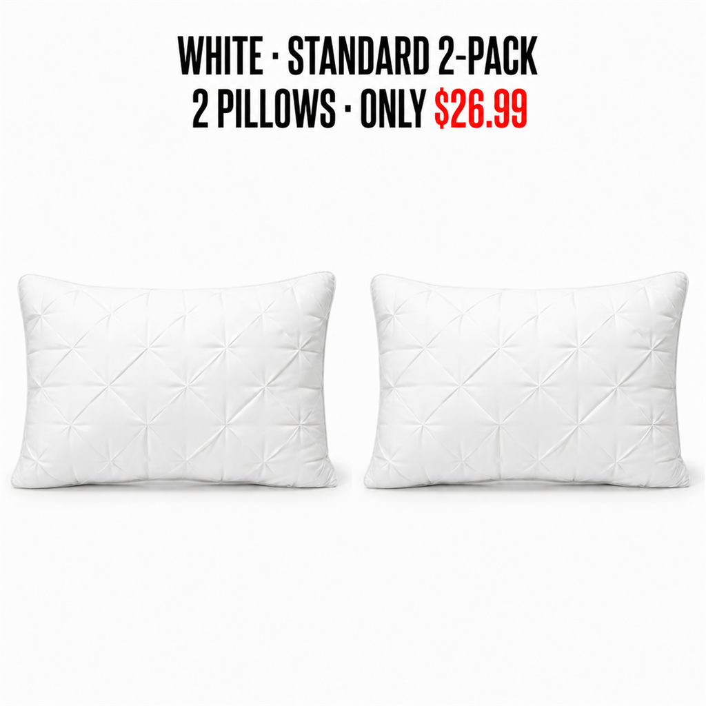 White Standard 2-Pack Pillow Mapping - Only $26.99