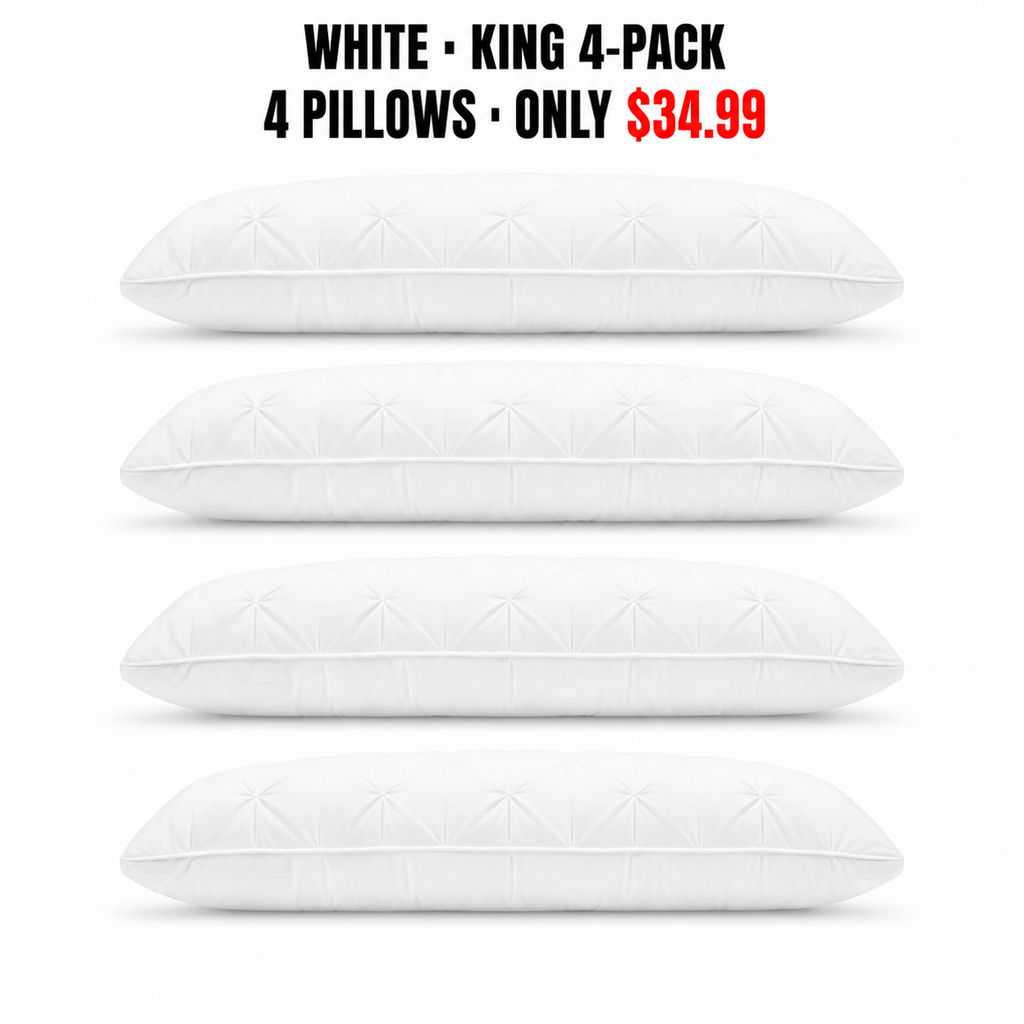 White King/Cali King 4-Pack Pillow Mapping - Only $34.99