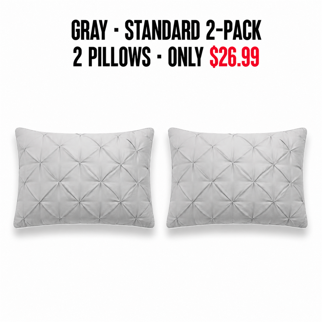 Gray Standard 2-Pack Pillow Mapping - Only $26.99