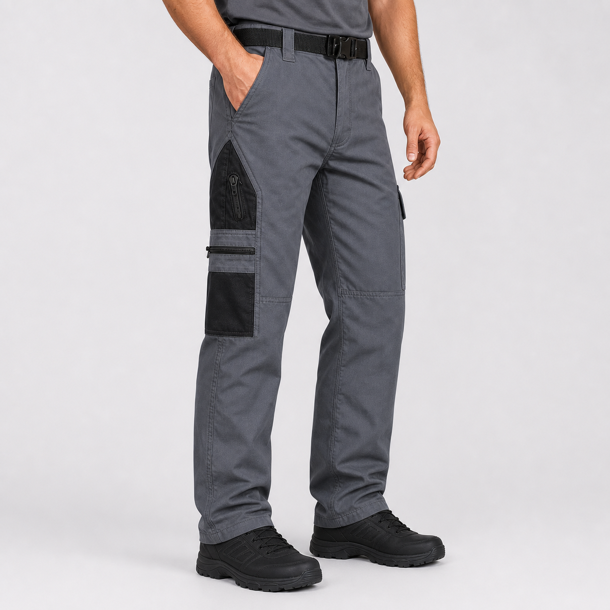Carbon Gray tactical cargo pants studio fit image