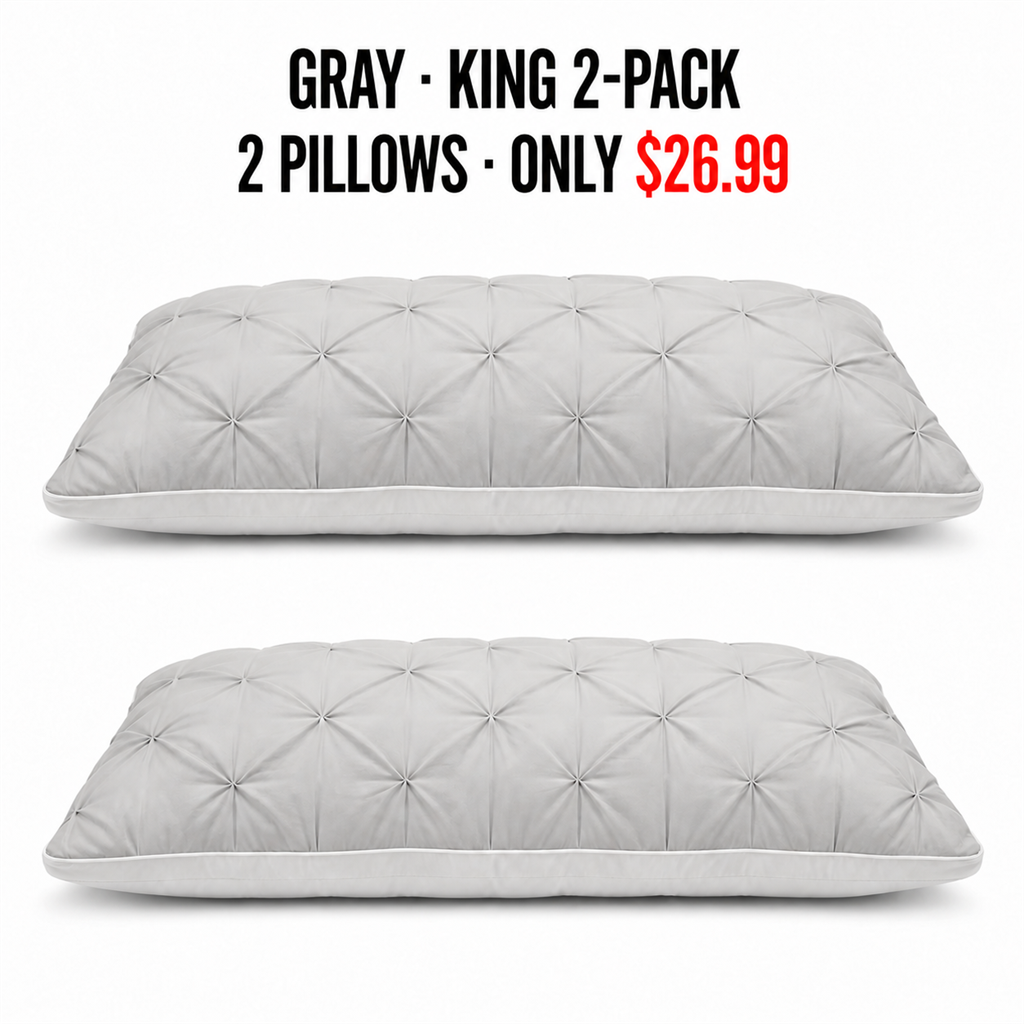 Gray King/Cali King 2-Pack Pillow Mapping - Only $26.99