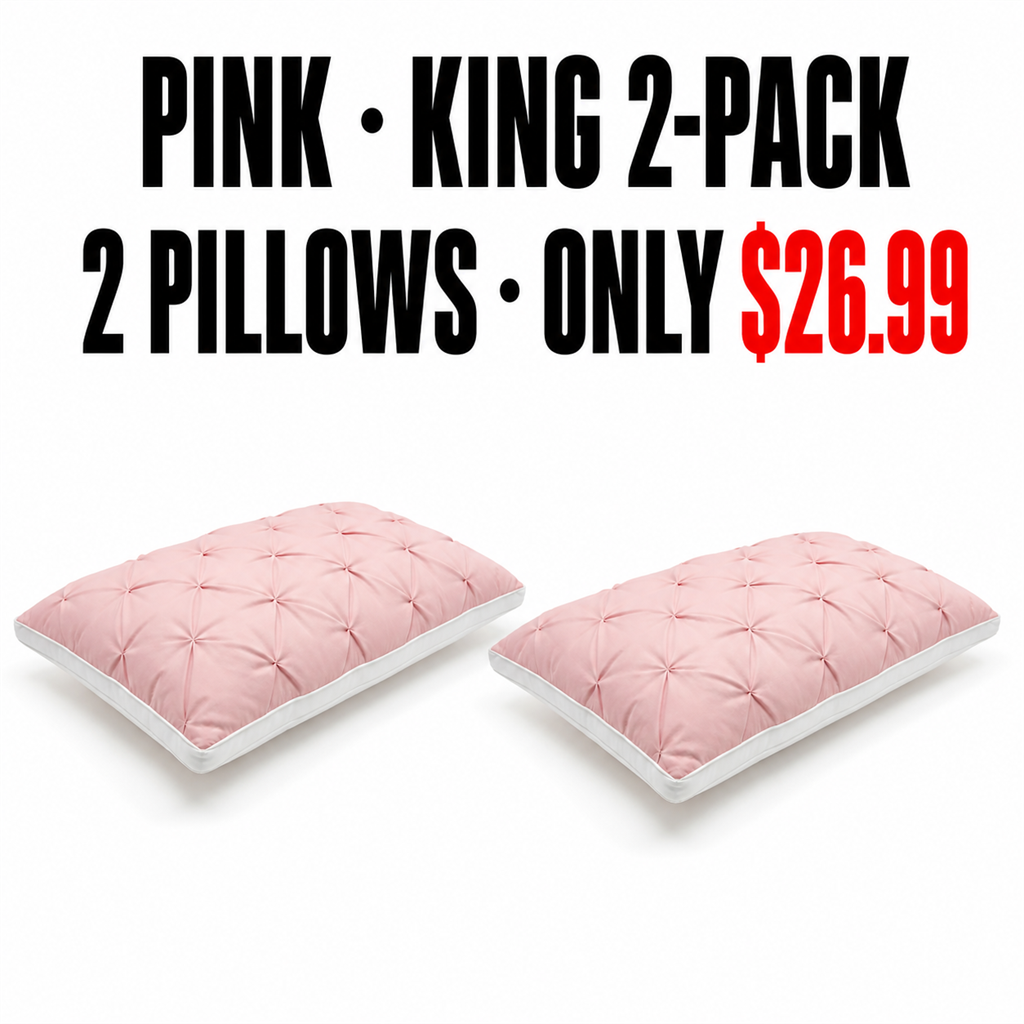 Pink King/Cali King 2-Pack Pillow Mapping - Only $26.99