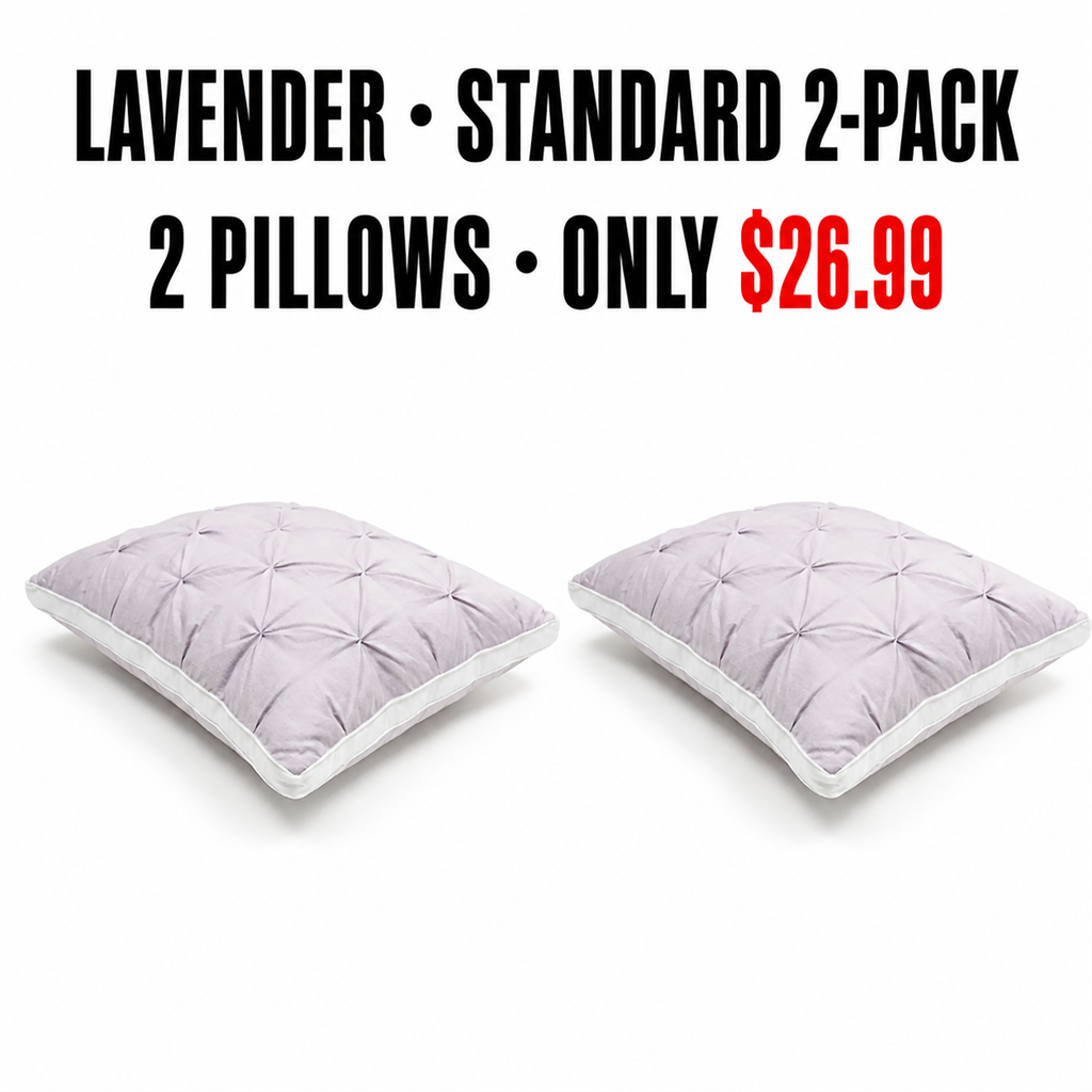 Lavender Standard 2-Pack Pillow Mapping - Only $26.99