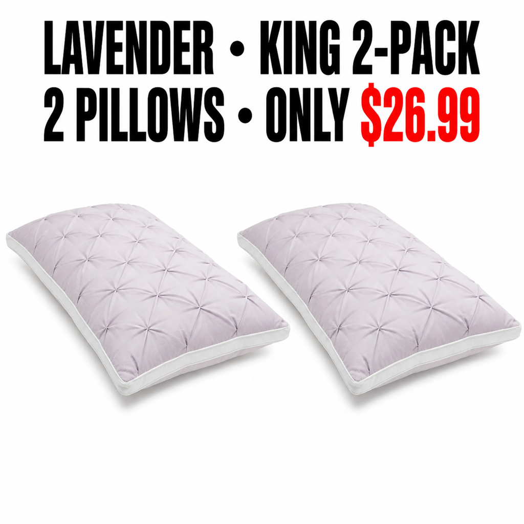 Lavender King/Cali King 2-Pack Pillow Mapping - Only $26.99