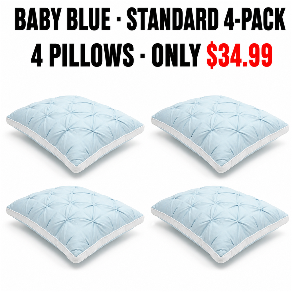 Baby Blue Standard 4-Pack Pillow Mapping - Only $34.99